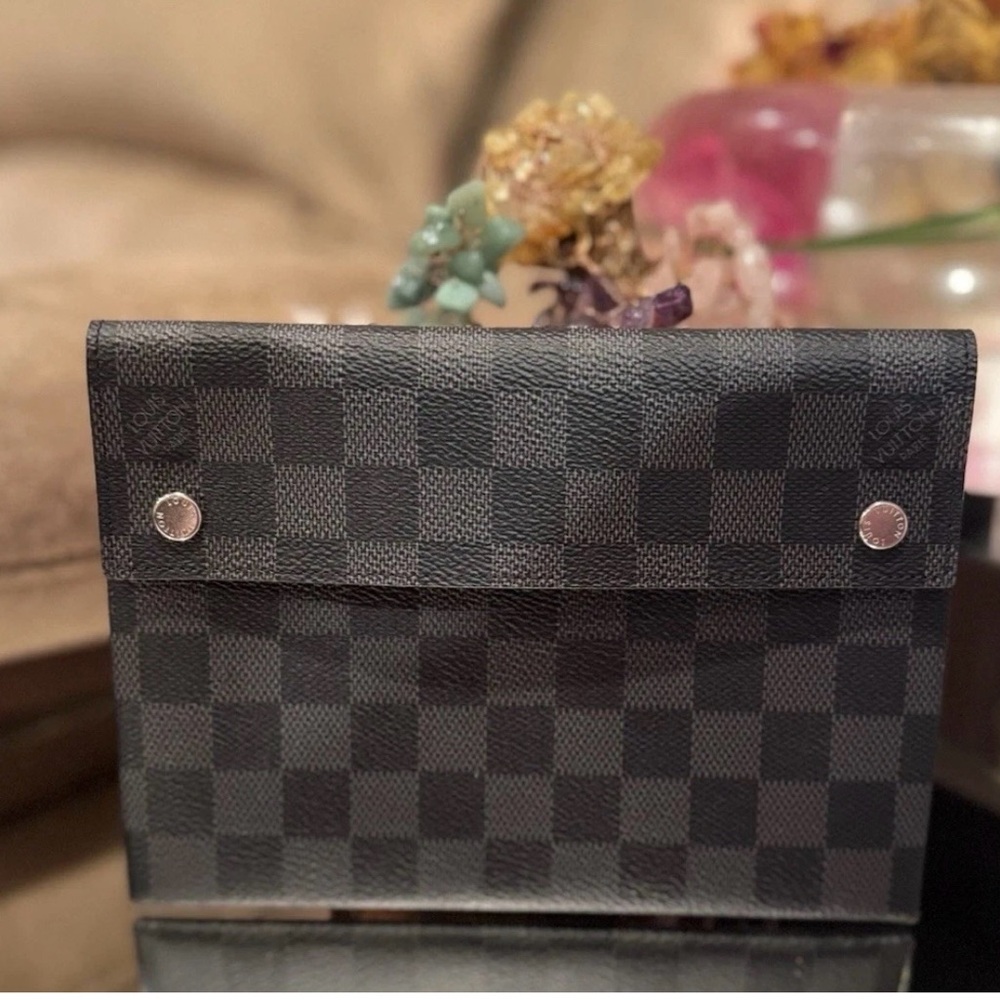 🔥SOLD🔥LOUIS VUITTON DAMIER GRAPHITE PORTFOLIO POUCH WALLET MIF 100%  AUTHENTIC
